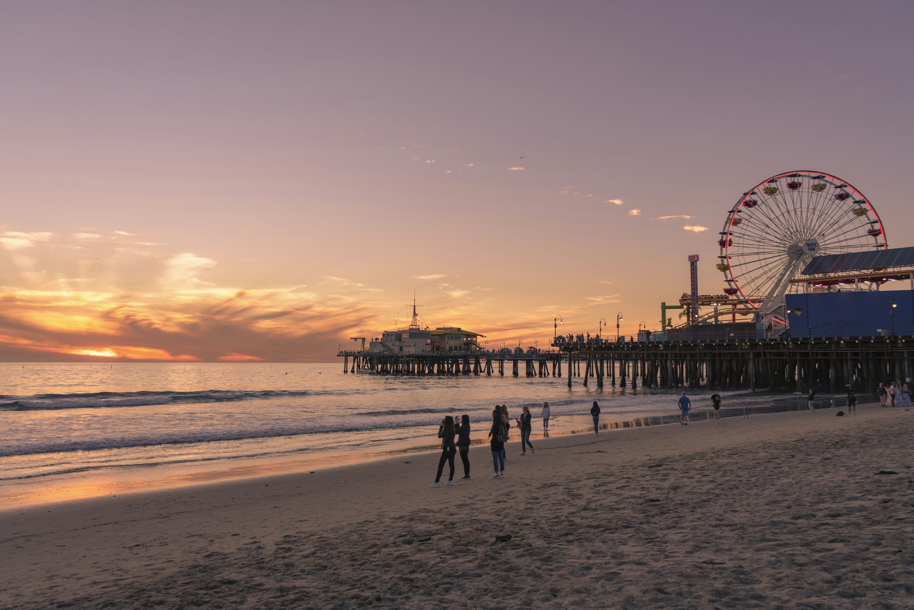 Santa Monica Pier at Sunset