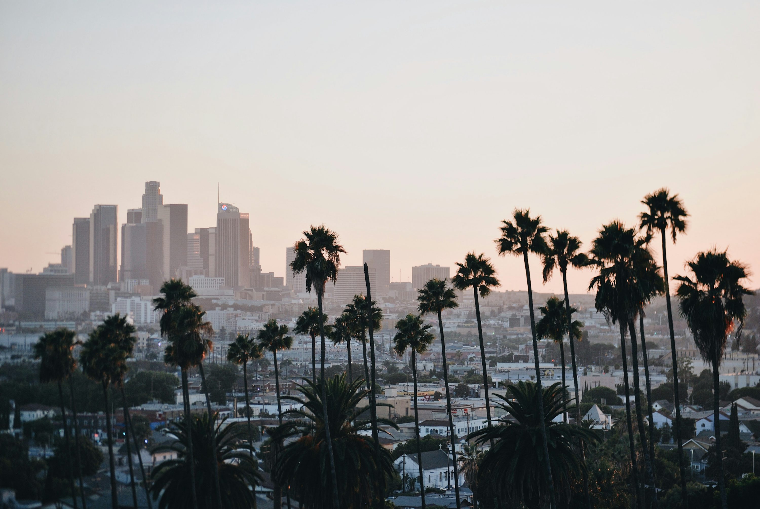 Echo Park LA Skyline at Dusk
