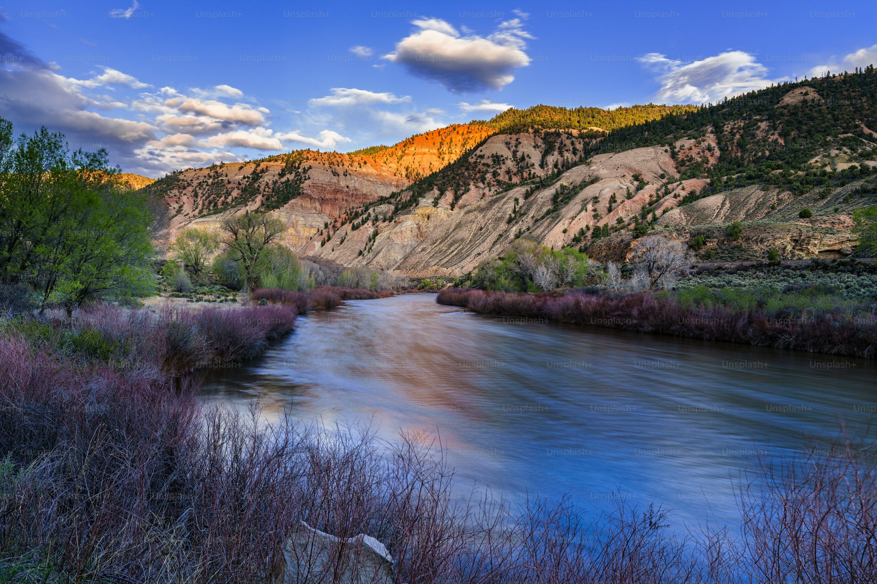 Glenwood Canyon River at Dusk