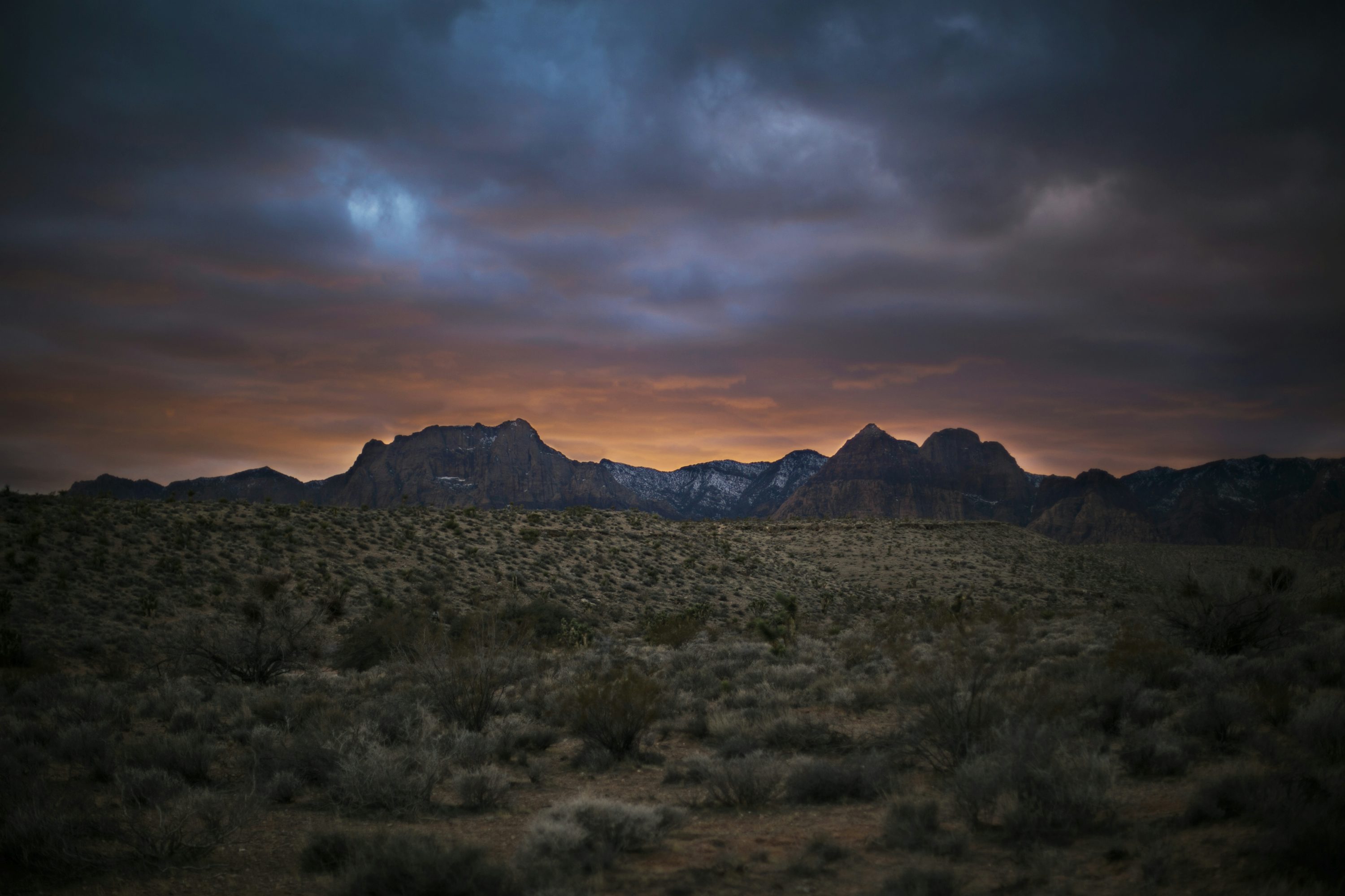 Red Rock Canyon Stormy Sunset